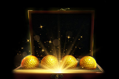 4 Golden Golf Balls